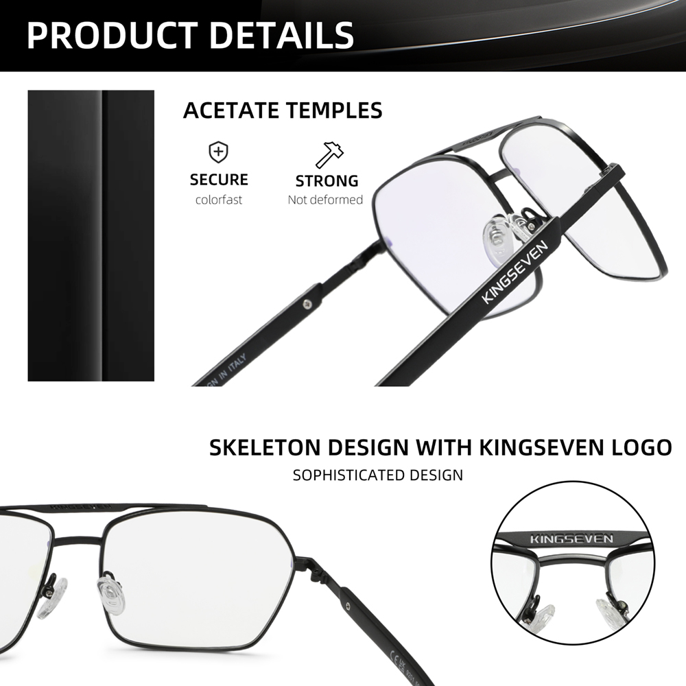 KINGSEVEN Dikdörtgen Anti-Mavi - Gaming Glasses Tinted incelemesi ve fiyatı